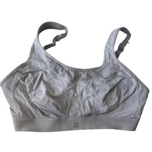Sweaty Betty 36D Gray Running Sports Bra High Impact Athletic Hook & Eye Closure
